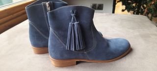 Botines azul tejano talla 40