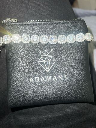 Bracciale tennis Oro bianco placcato 18k 8"