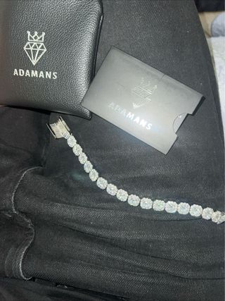 Bracciale tennis Oro bianco placcato 18k 8"