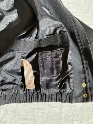 Cazadora piel y tejido Massimo Dutti