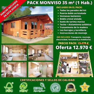  BUNGALOW !Casa 🏡 de madera ,ideal para campo