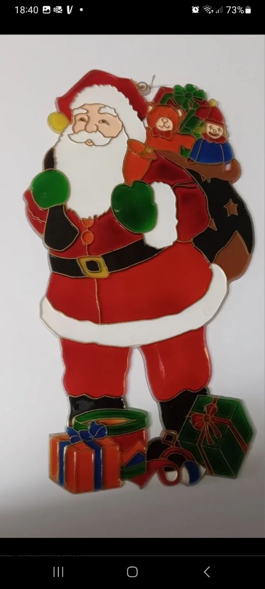 4 figuras grande decoración Navidad para ventana