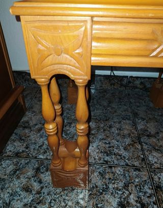 Mesa madera y mármol