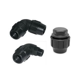 Codos y tapones polietileno tubo alimentario