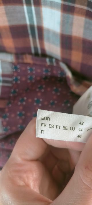 bonita camisa de cuadros