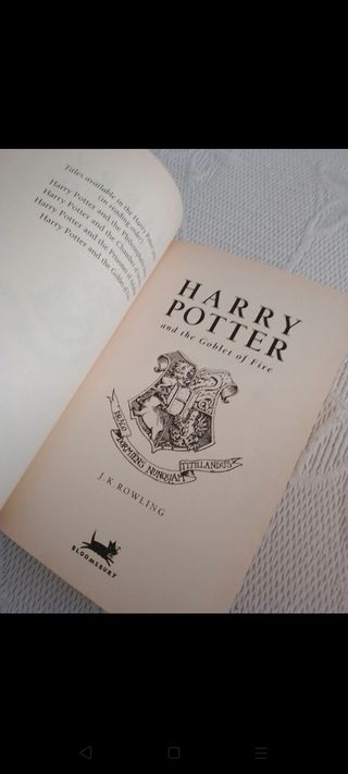 LIBRO HARRY POTTER AND THE GOBLET OF FIR