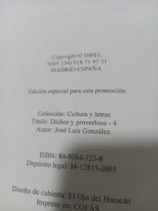 Libro Dichos y proverbios