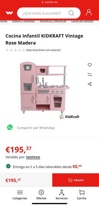 Cocinita juguete de madera