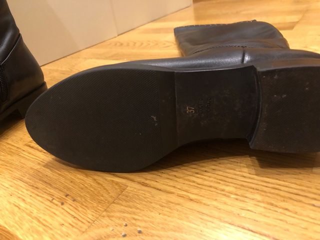 Botas negra mosquetera piel número 37