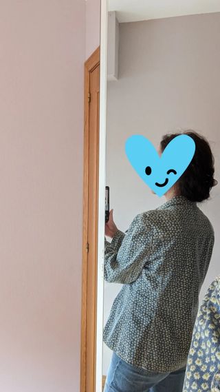 Cazadora vaquera veste denim flores