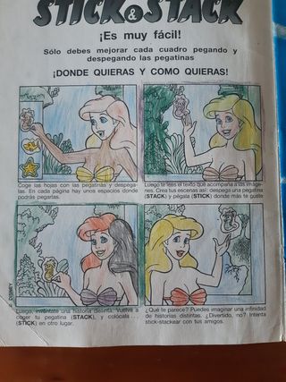 Álbum Cromos + Stick & Stack La Sirenita (Años 90)