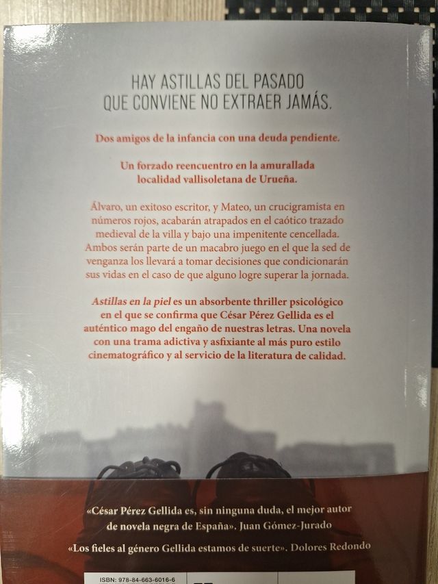 Libro astillas en la piel
