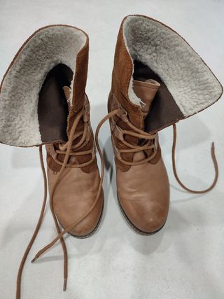 Botines marrones de cuña