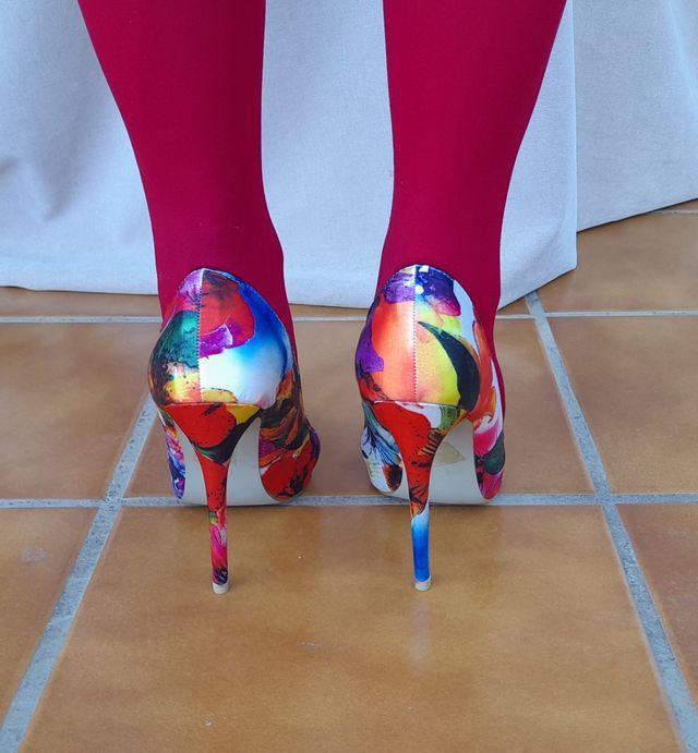 Zapatos florales nuevos fiesta talla 37