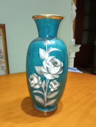 Jarrón porcelana con flores