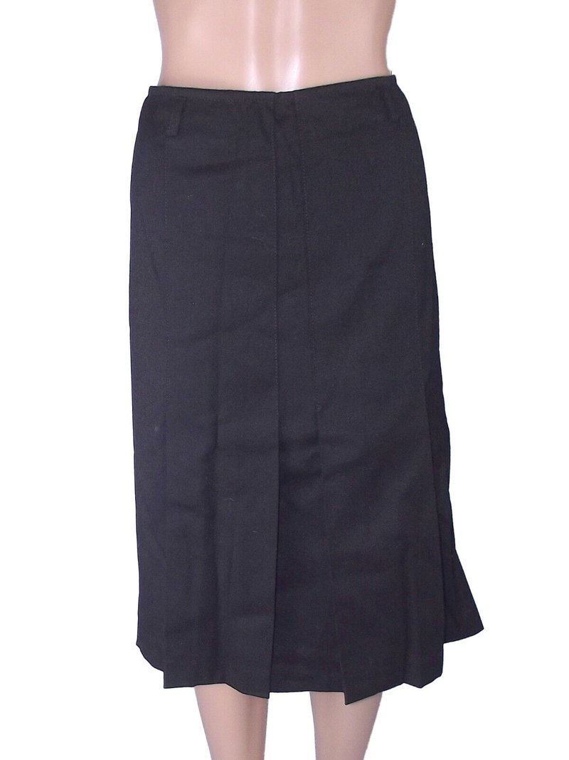 superior gonna skirt ginocchio nero trapezio lana
