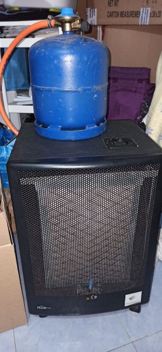 Estufa de gas azul