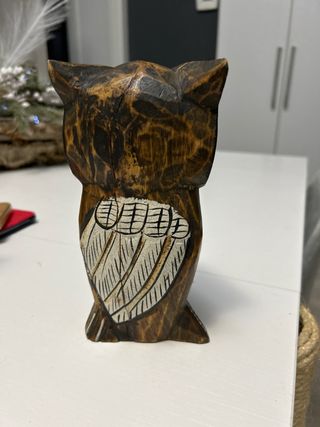 gufo in legno 
