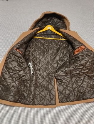 cazadora trenca beis camel