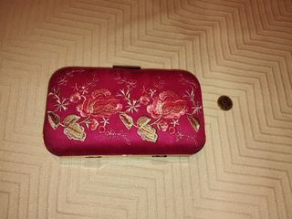 Bolso fiesta ROSA FUCSIA FLORES nuevo