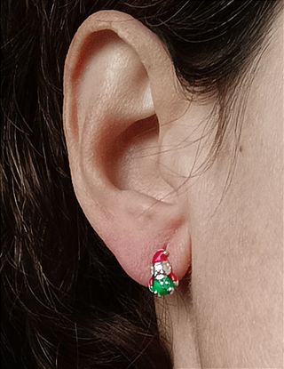 Ofertón🔥Papá Noel 🧑🎄 PLATA 925 Pendientes Niña