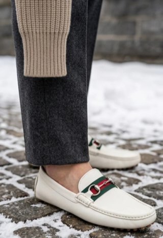 Zapatos Mocasines Gucci Brixton De Cuero Italiano.