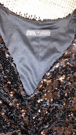 Vestido fiesta zara lentejuelas S