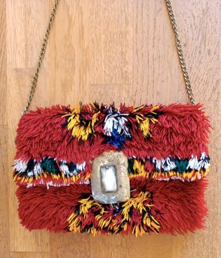 Bolso rojo hombro boho