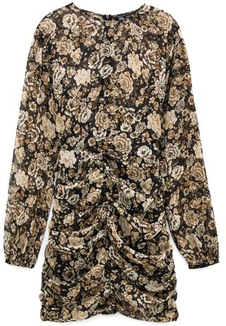 VESTIDO Nochevieja fiesta ZARA ESTAMPADO tallas S