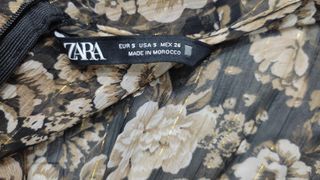 VESTIDO Nochevieja fiesta ZARA ESTAMPADO tallas S