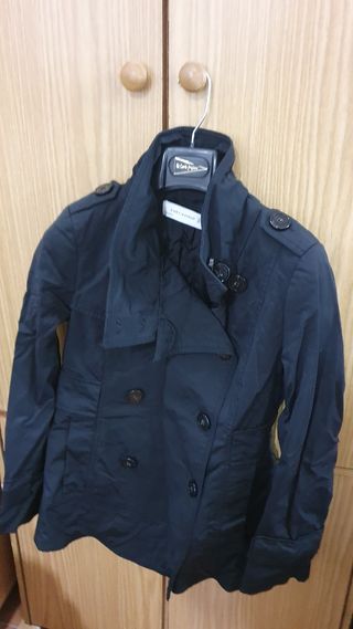 Gabardina azul marino mujer