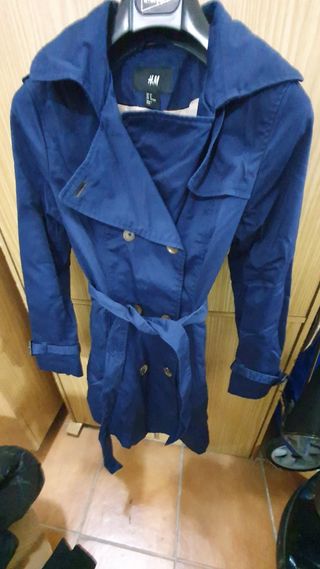 GABARDINA azul mujer