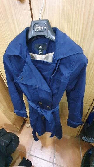 GABARDINA azul mujer