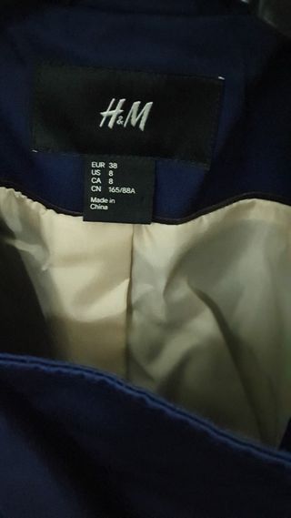 GABARDINA azul mujer