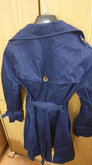 GABARDINA azul mujer