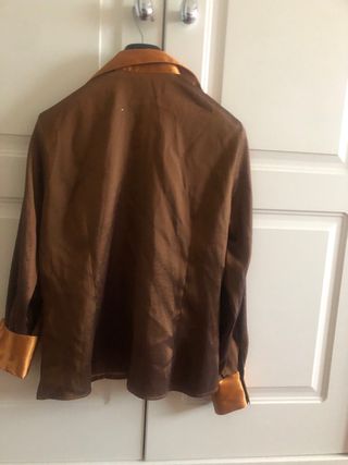 camisa marron y narsnja de vestir talla L