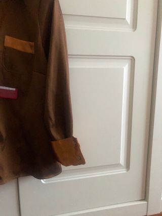 camisa marron y narsnja de vestir talla L