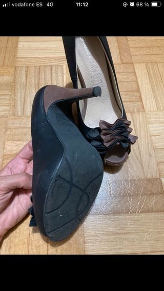 zapatos tacon 37 negros