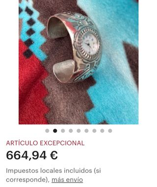 Reloj navajo de plata.