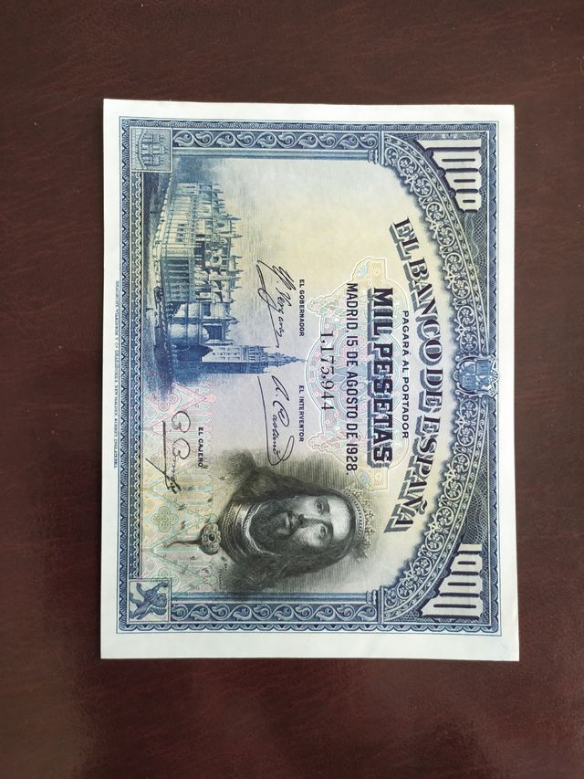 Billete de 1000 de 1928.