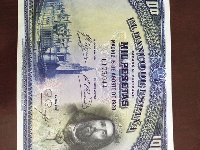 Billete de 1000 de 1928.