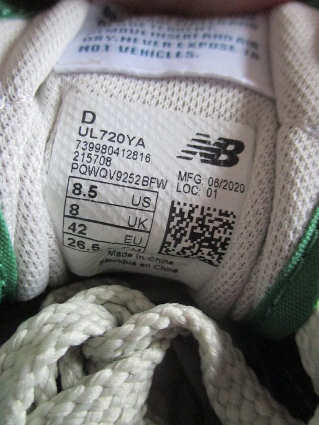 Zapatillas New Balance UL720YA T 42 Eur (Nuevas)