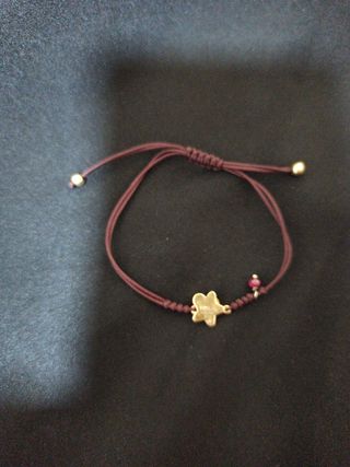  Pulsera face con baño de oro sobre plata 