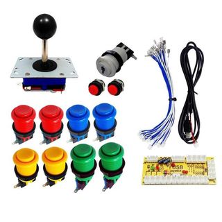 KIT 1 JUGADOR JOYSTICK ZIPPY + 8 BOTONES + ZeroUSB