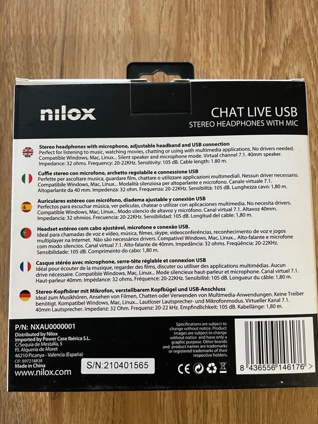 Auriculares NILOX con Microfono. NUEVOS