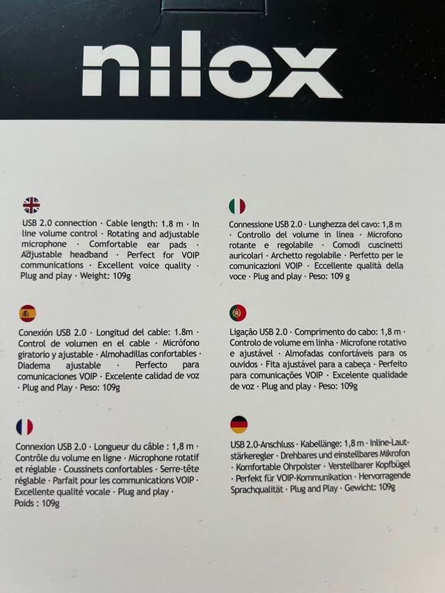 NILOX Auriculares Headset NUEVOS