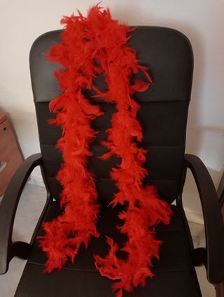 Ideal para fiestas fulard de plumas de pavo sintet