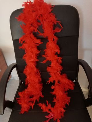 Ideal para fiestas fulard de plumas de pavo sintet