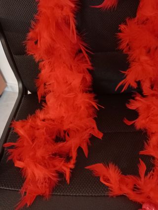 Ideal para fiestas fulard de plumas de pavo sintet
