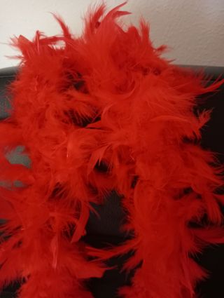 Ideal para fiestas fulard de plumas de pavo sintet